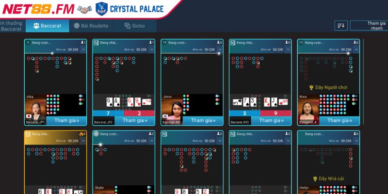 Danh mục trò chơi Casino MG Net88 phong phú